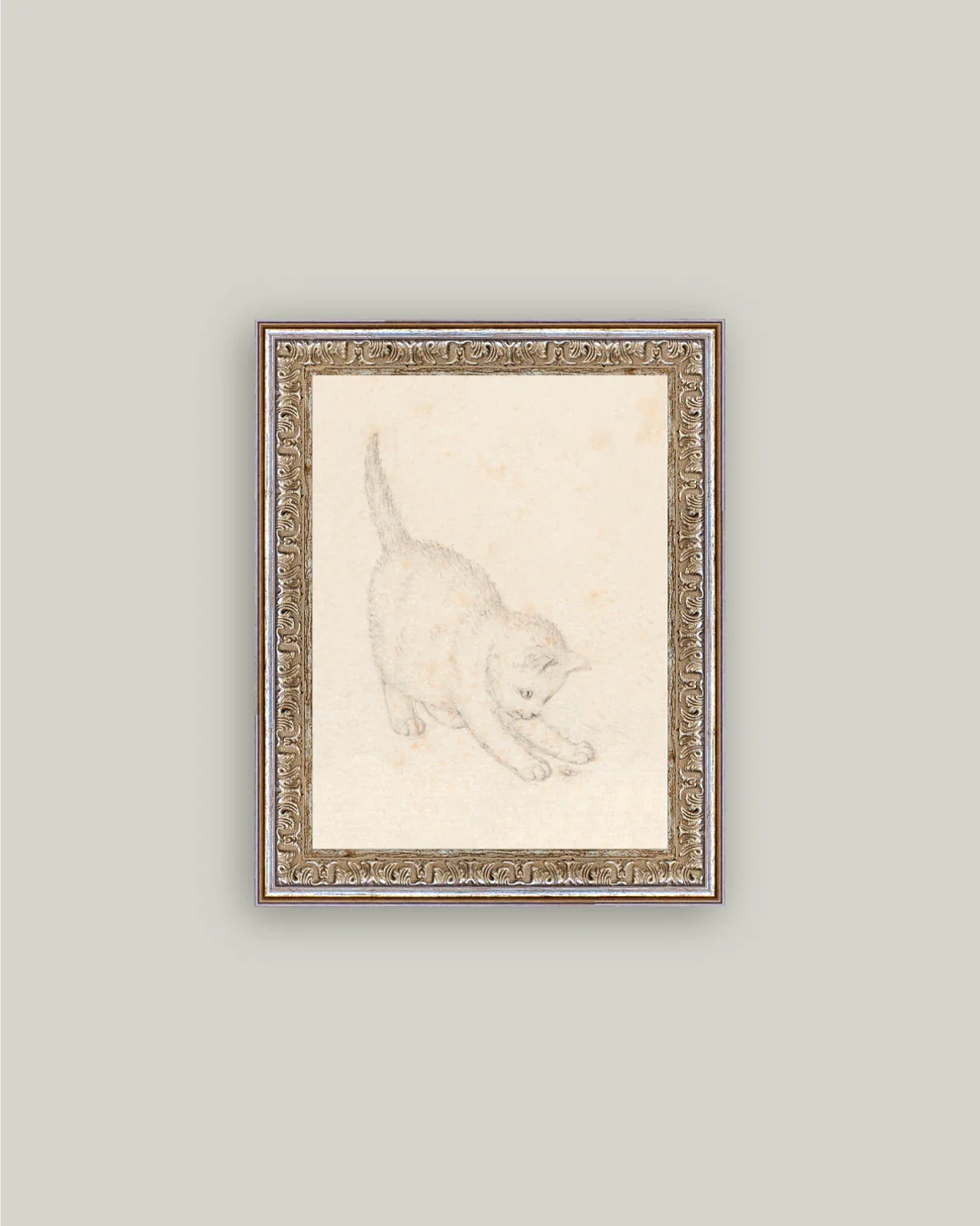 Kitten Sketch Framed Art