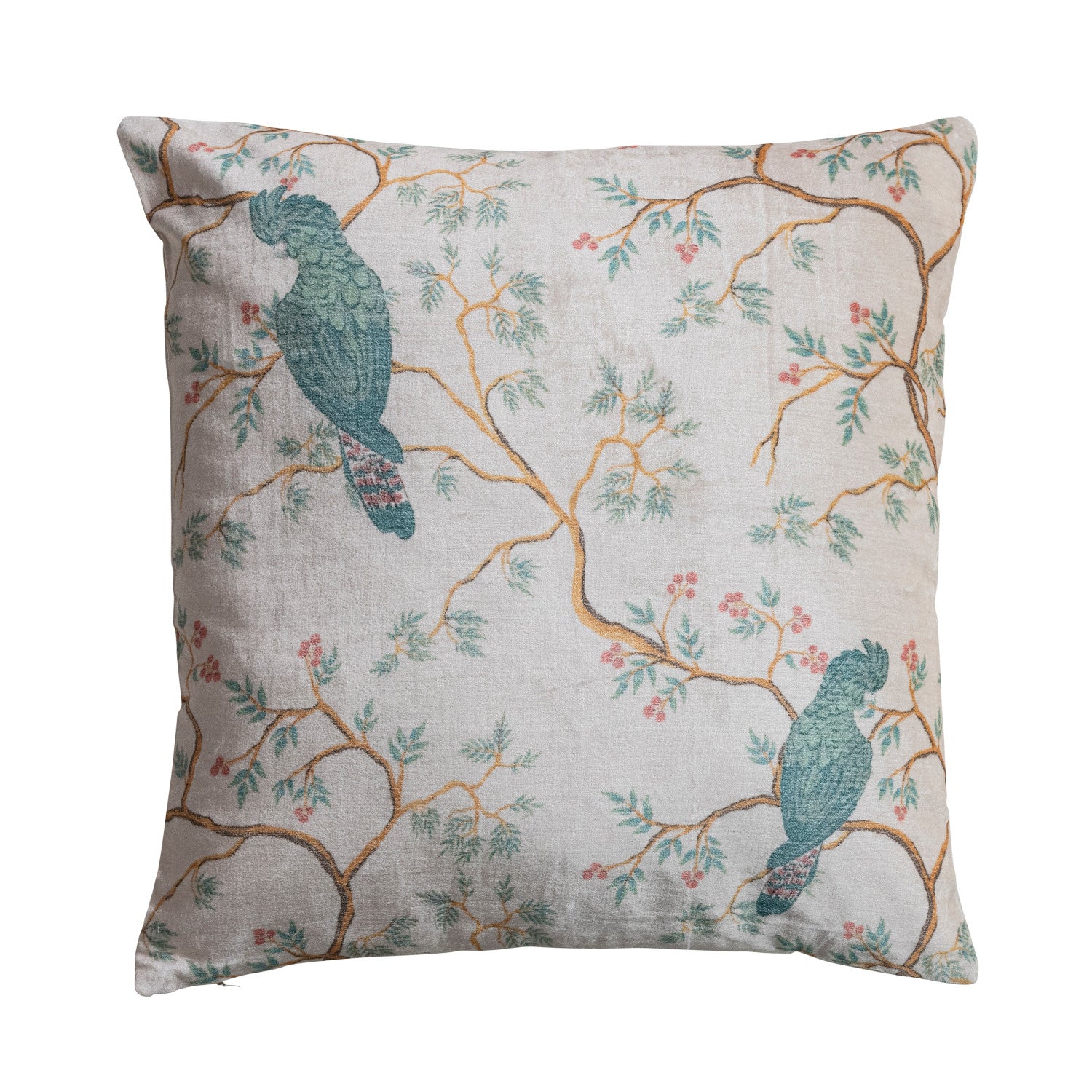 Cockatoo Velvet Pillow