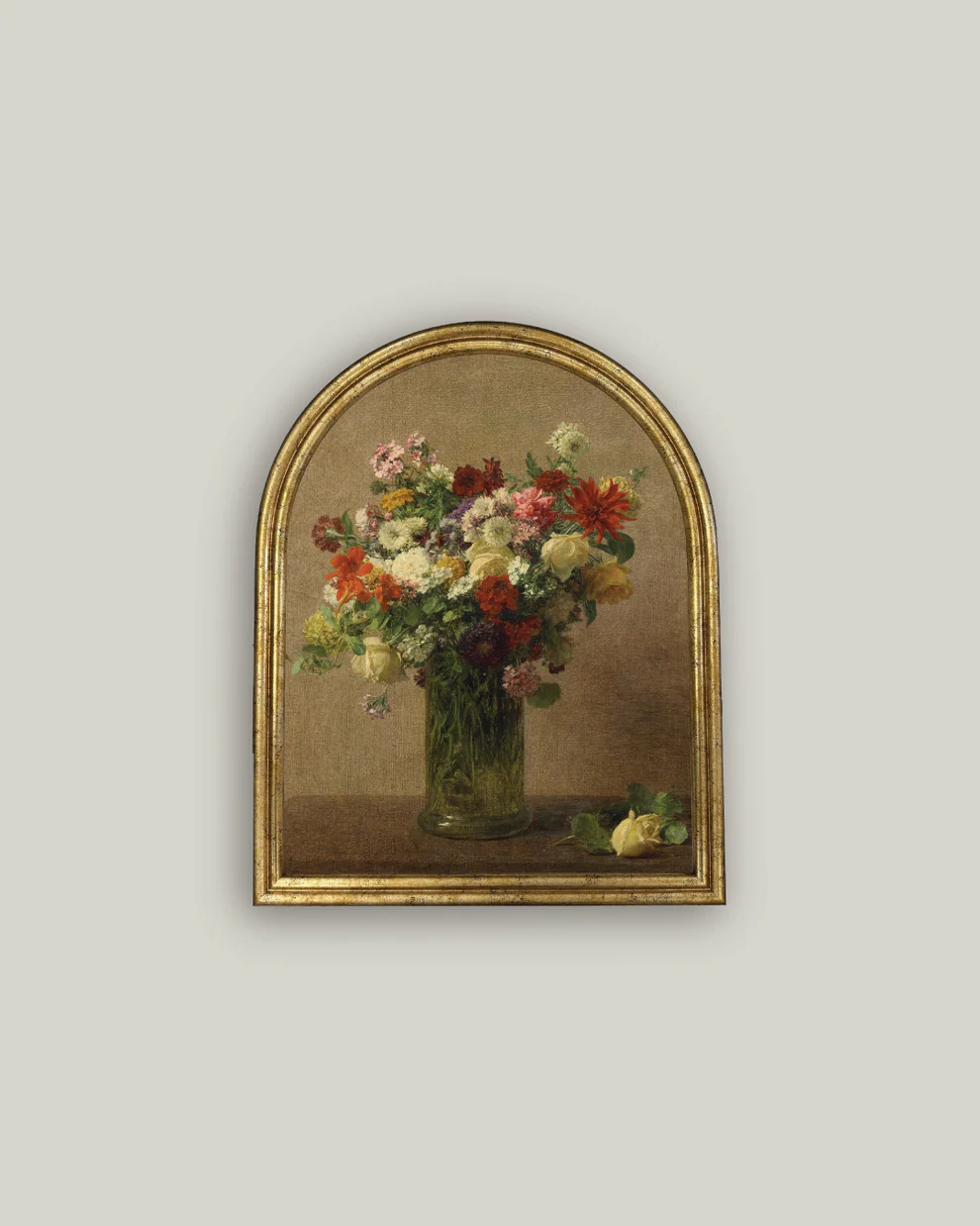 Flowers in a Vase Arch Framed Art