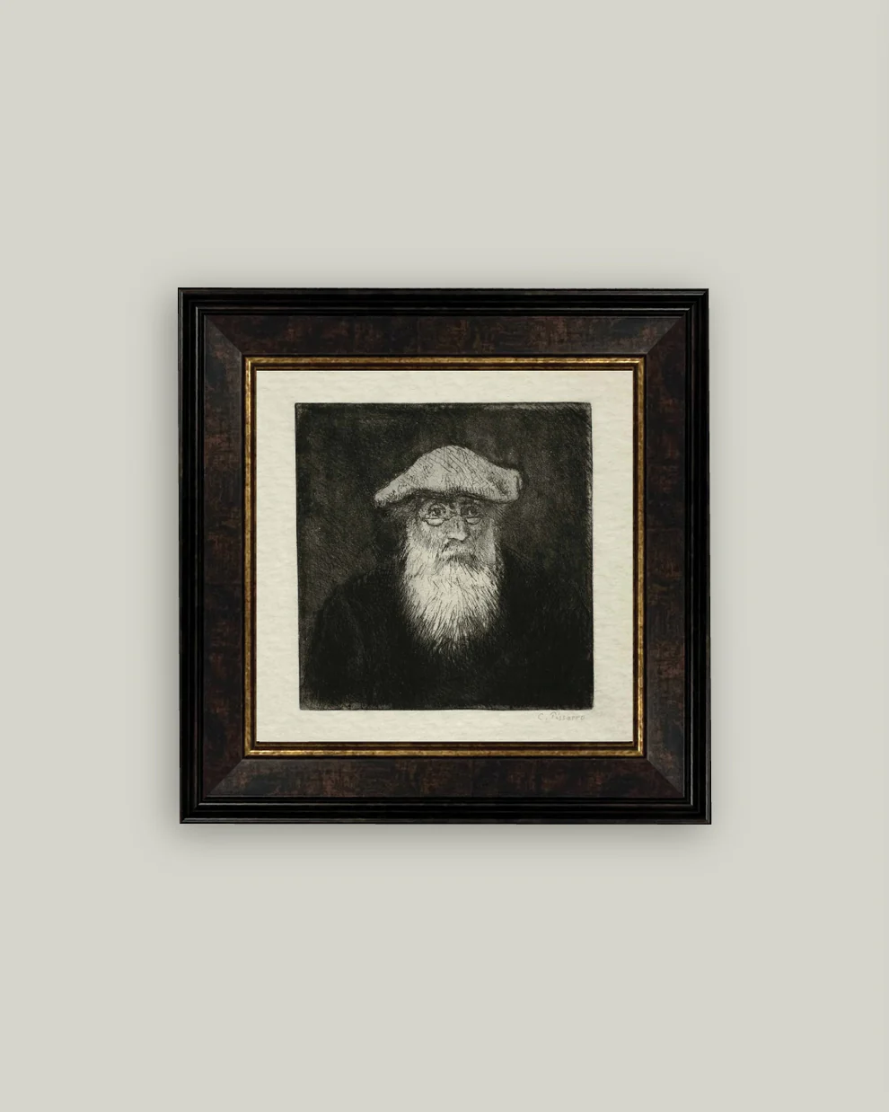 Self Portrait by Camille Pissarro Framed Art