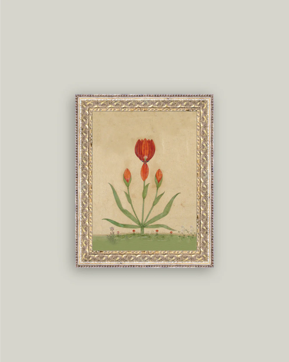 Three Red Tulips Framed Art