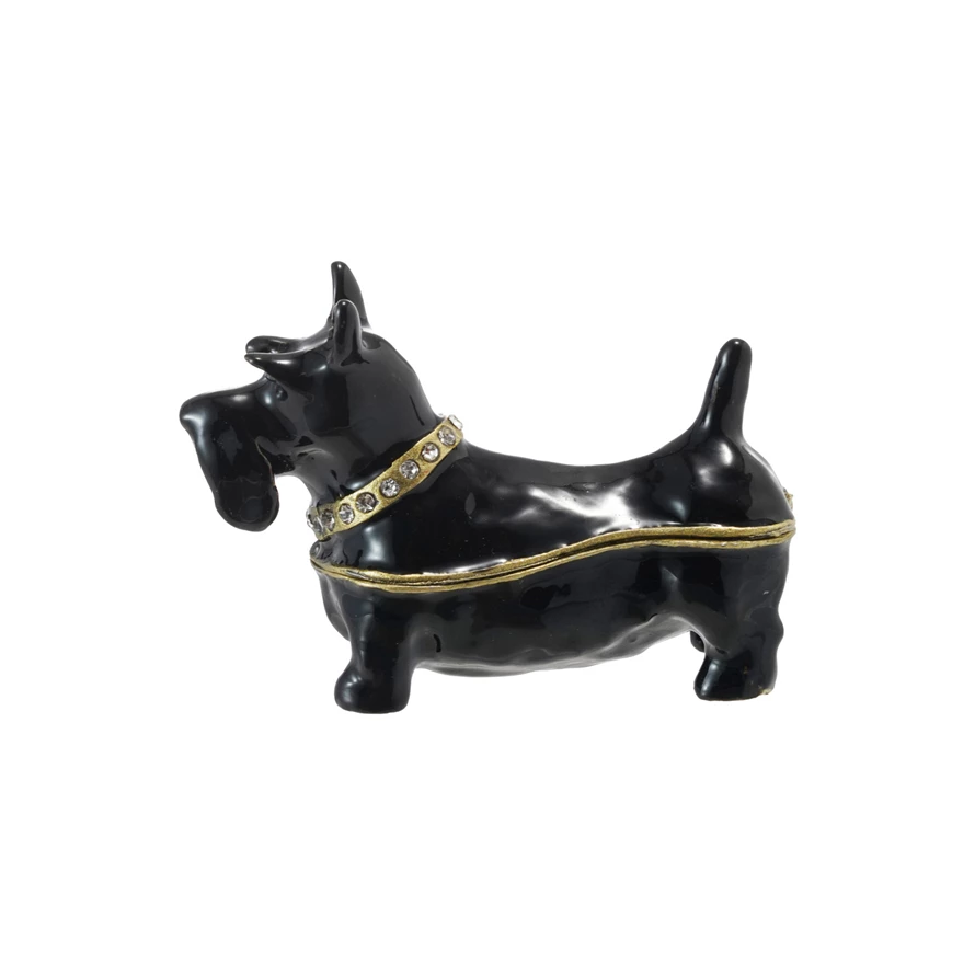 Scottie Jeweled Trinket Box