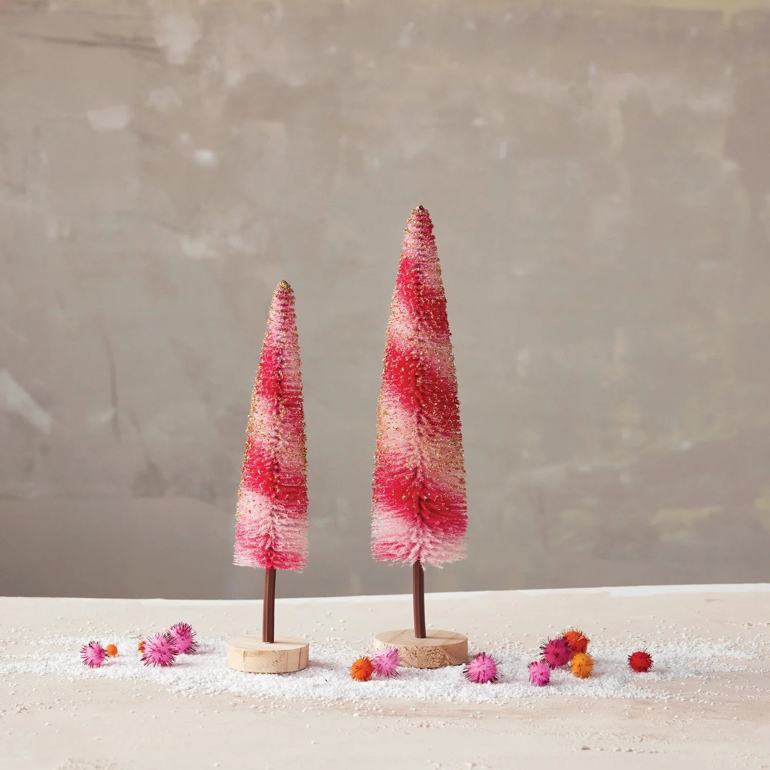 Candy Cane Bottle Brush Trees