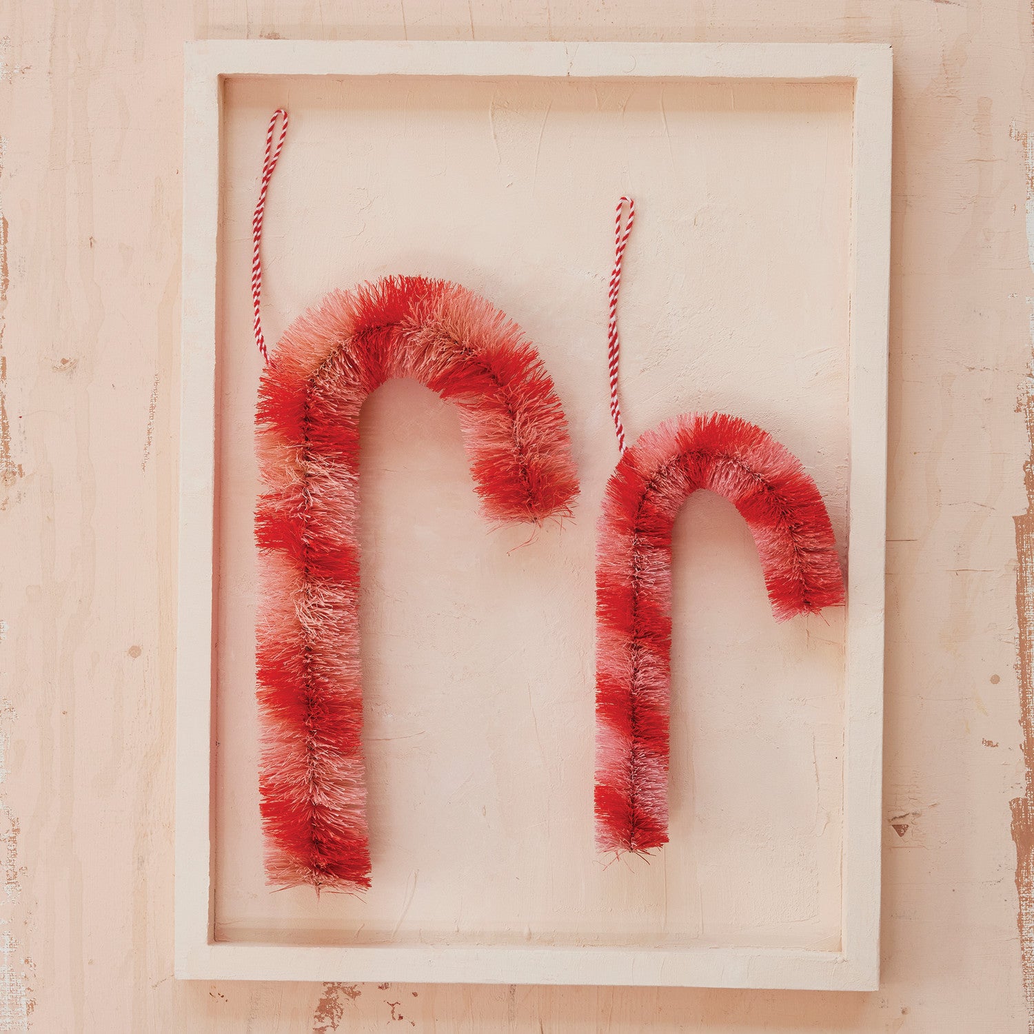 Bottle Brush Candy Cane Ornament