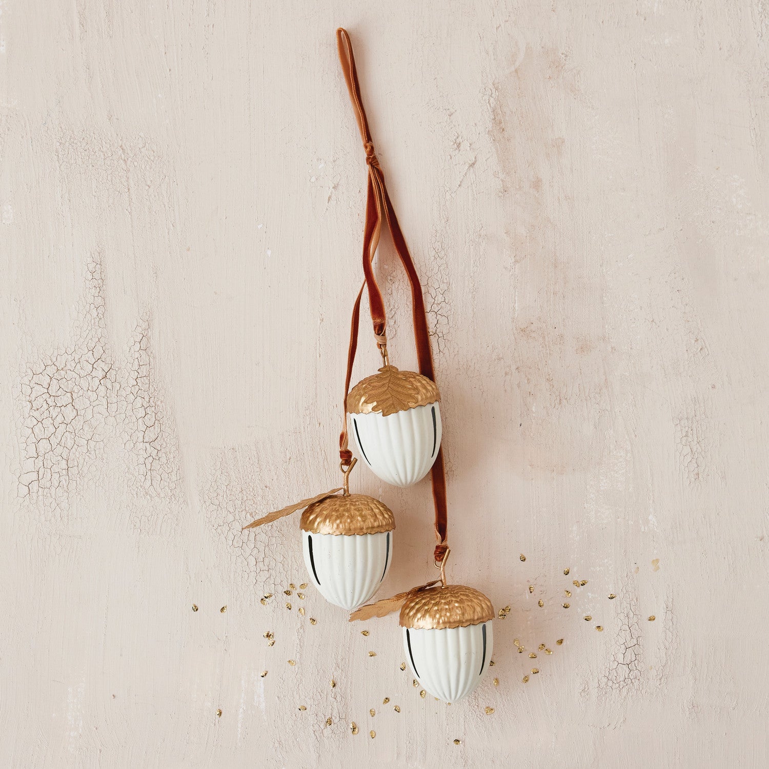 Acorn Bells with Velvet Ribbon